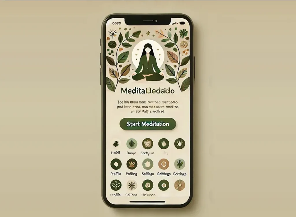Captura de app meditandoAndo APP
